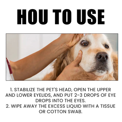 Eye Care Drops for Cats & Dogs — Pet Eye Cleaning, Removes Tear Stains & Eye Discharge
