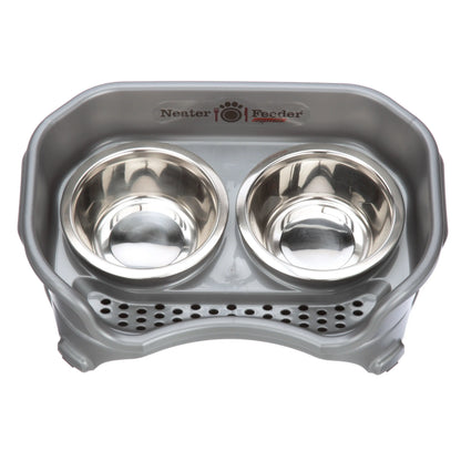 EXPRESS Neater Feeder for Dogs - MESS PROOF PET BOWLS, Stainless Steel Bowls, Raised Walls, Elevated Feeder, Bpa-Free, Top-Rack Dishwasher Safe, Made in USA