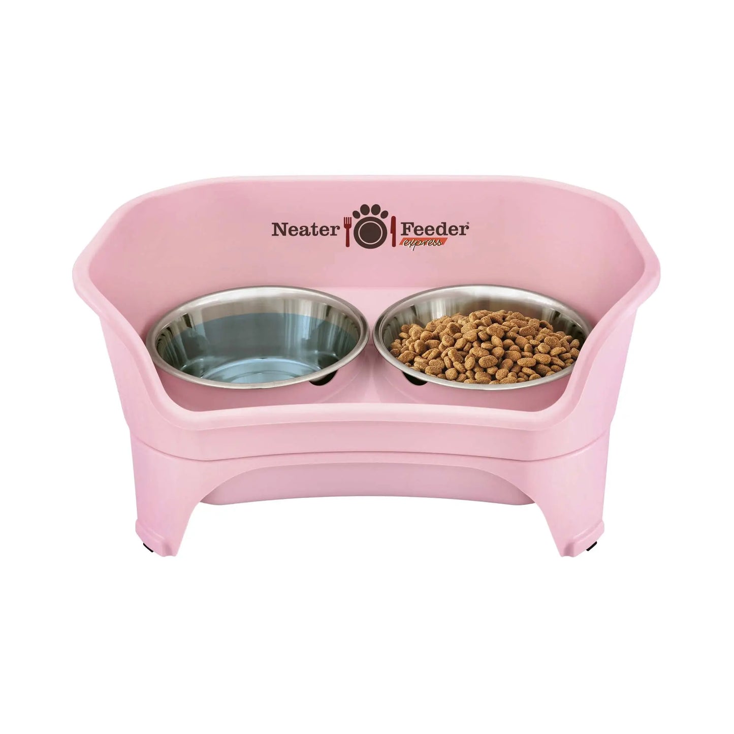 EXPRESS Neater Feeder for Dogs - MESS PROOF PET BOWLS, Stainless Steel Bowls, Raised Walls, Elevated Feeder, Bpa-Free, Top-Rack Dishwasher Safe, Made in USA