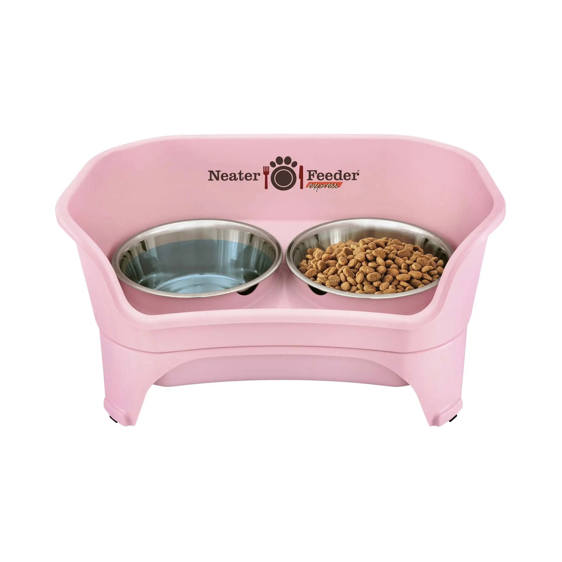 EXPRESS Neater Feeder for Dogs - MESS PROOF PET BOWLS, Stainless Steel Bowls, Raised Walls, Elevated Feeder, Bpa-Free, Top-Rack Dishwasher Safe, Made in USA