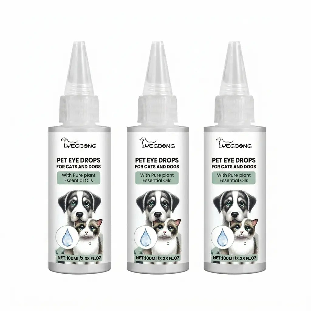 Eye Care Drops for Cats & Dogs — Pet Eye Cleaning, Removes Tear Stains & Eye Discharge
