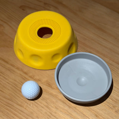 Dog Slow Feeder Bowl with Rolling Ball, No Mess Liquid Treat Lick Bowl, 2-In-1 Enrichment Feeder with Suction Cups